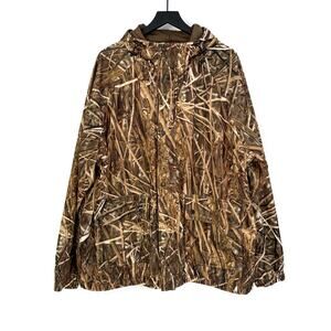 AGO All Game Outfitters Seclusion 3D Backwaters Camo Zip Up Jacket Brown XL